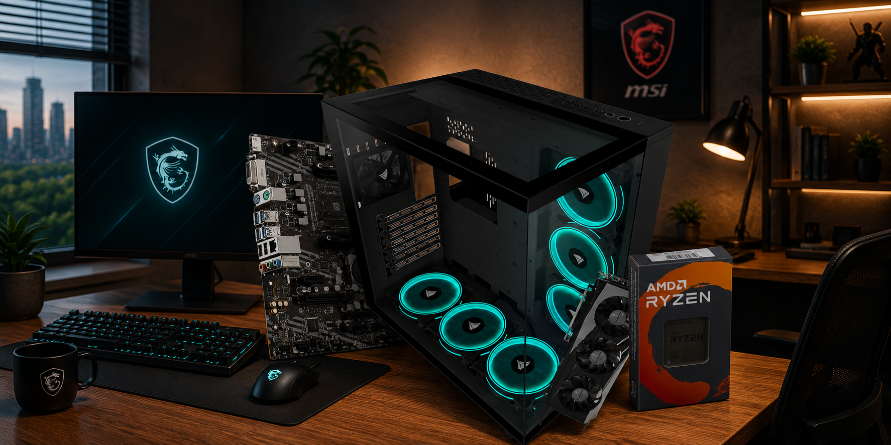 🖥️ Pc Gamer Apex R504 – Ryzen 5 3600, Radeon RX 7600, 16Go RAM, SSD 512Go au meilleur prix en Tunisie